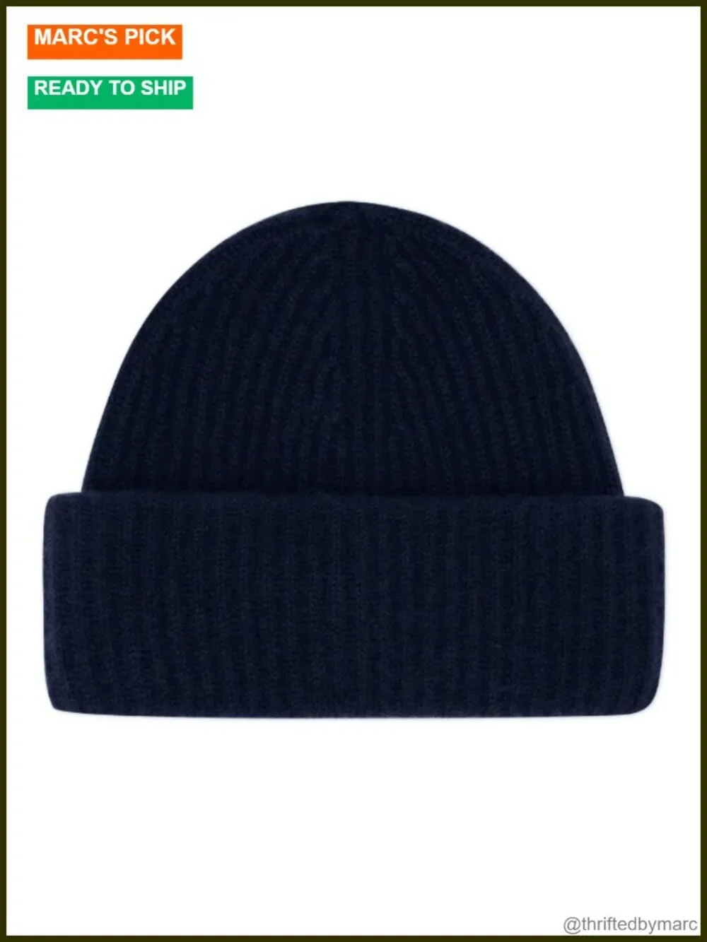 Chunky Knit Beanie 100% Pure Cashmere Soft Stretchy Winter Hat